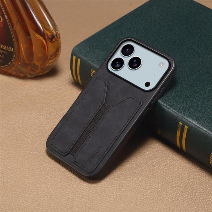 DENIOR - DENIOR iPhone 17 Pro Mobilskal Elastic Korthållare - Svart
