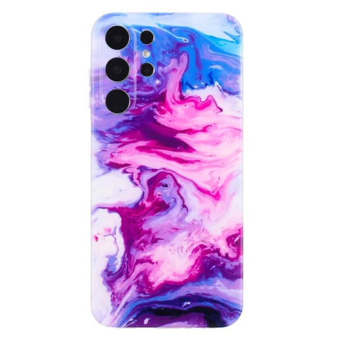 OEM - Mobilskal till Samsung Galaxy S26 Ultra Marmor Mönster TPU - Rosaröd
