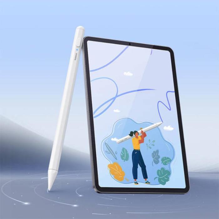 BASEUS - Baseus Smooth Writing 2 Stylus Penna med LED-indikator - Vit