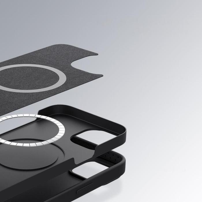 Nillkin - Nillkin iPhone 15 Plus Mobilskal CamShield Silky Silikon - Blå