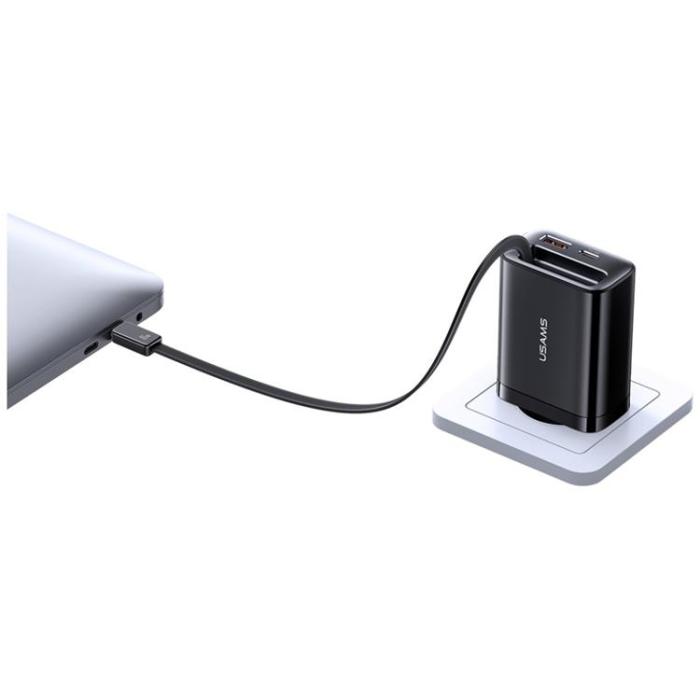 USAMS - USAMS Snabbladdare 65W 1xUSB-C 1xUSB-A Med USB-C Kabel