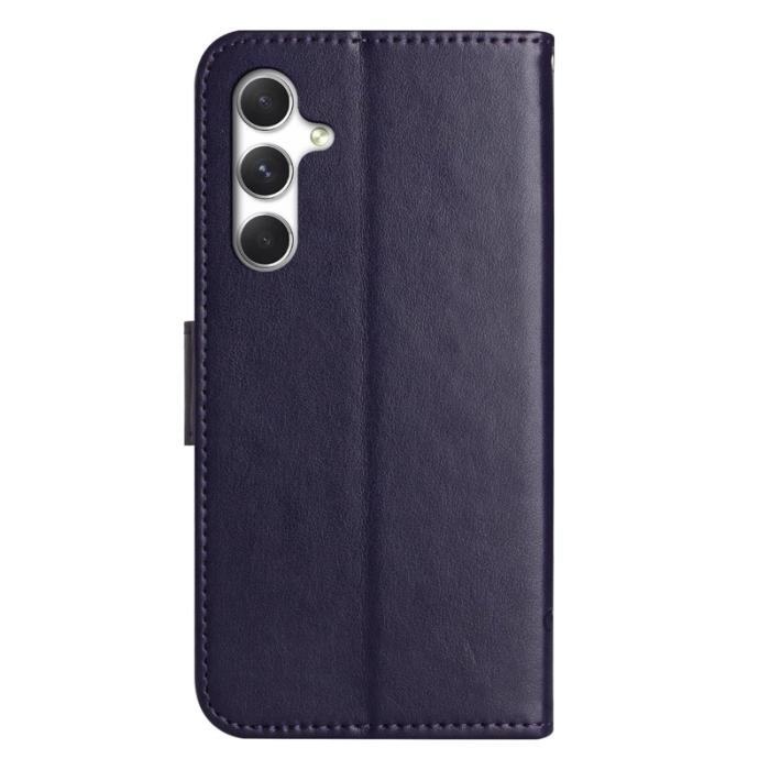 OEM - Samsung Galaxy A57 Plånboksfodral Konstläder Ställ Impräntad Fjäril - Blå