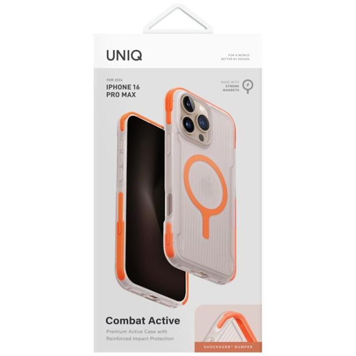 UNIQ - UNIQ iPhone 16 Pro Max Mobilskal MagSafe Combat Active - Orange