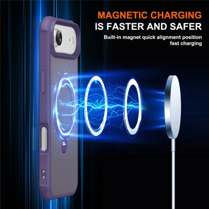 A-One Brand - iPhone Air Mobilskal MagSafe Kickstand TPU + PC - Lila