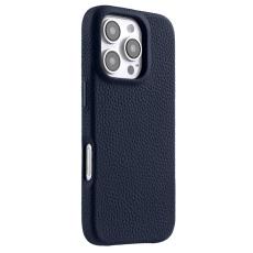 Melkco - MELKCO iPhone 16 Pro Magnetfodral &Auml;kta L&auml;der PC - Bl&aring;