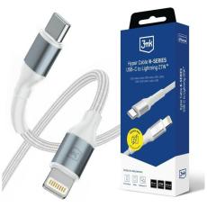 3MK - 3MK USB-C till Lightning 27W Kabel 9V/3A 5m N-SERIES Hyper - Vit