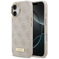 Guess - Guess Mobilskal till iPhone 17 MagSafe 4G Logo Plate - Rosa