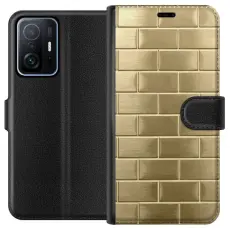 Gustaf - Pl&aring;nboksfodral till Xiaomi 11T med Gyllene Murstenar