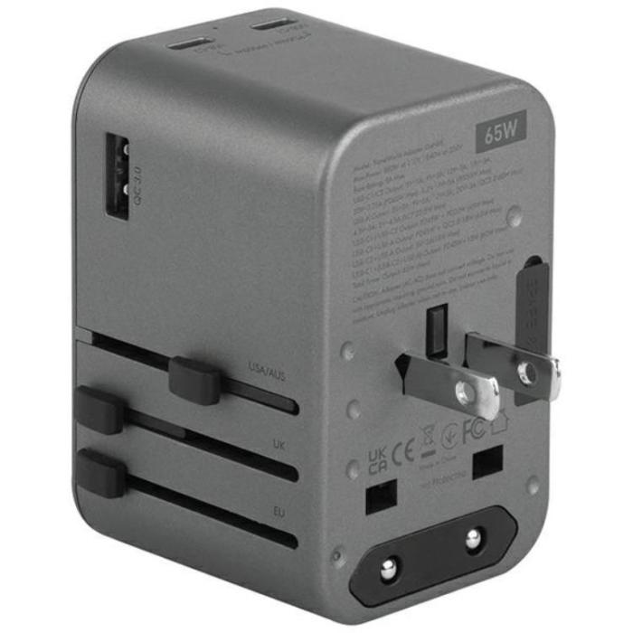 ENERGEA - Energea Reseladdare 65W 2xUSB-C 1xUSB-A PD-PPS-QC 3.0