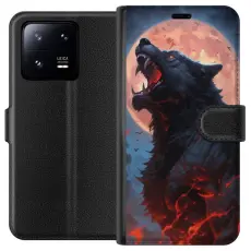 Gustaf - Pl&aring;nboksfodral till Xiaomi 13 Pro med Ylande varg