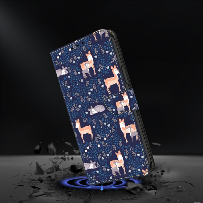 A-One Brand - Galaxy A17/A26 Plånboksfodral PU-läder Pattern Printing - Blå