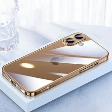 SULADA - SULADA JINGJIA Mobilskal till iPhone 16 H&aring;rd PC Klart med Linsskydd - Guld