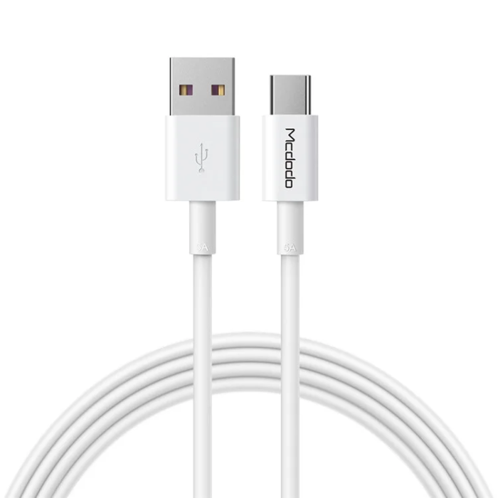 MCDODO - MCDODO USB-A - USB-C 5A Kabel 1m Element - Vit