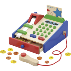 Bazooka - Tr&auml;kassaapparat f&ouml;r Barn med Pengar och Kort