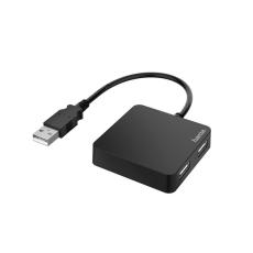 Hama - HAMA Hub USB-A 2.0 4x Portar 480 Mbit/s Svart