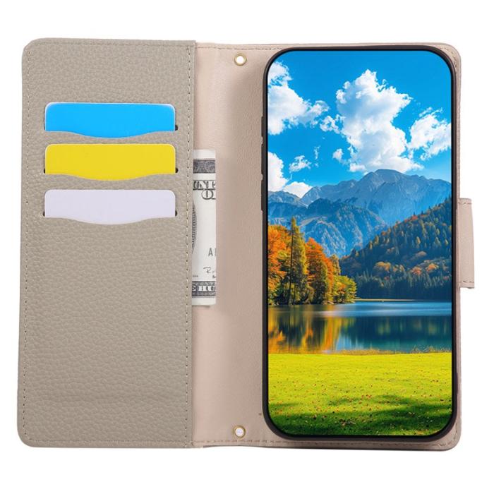 OEM - Plånboksfodral för Samsung Galaxy S26 TPU + Konstläder - Grå