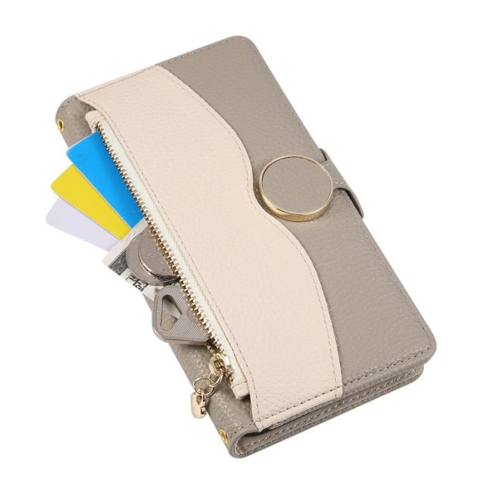 OEM - Plånboksfodral för Samsung Galaxy S26 TPU + Konstläder - Grå