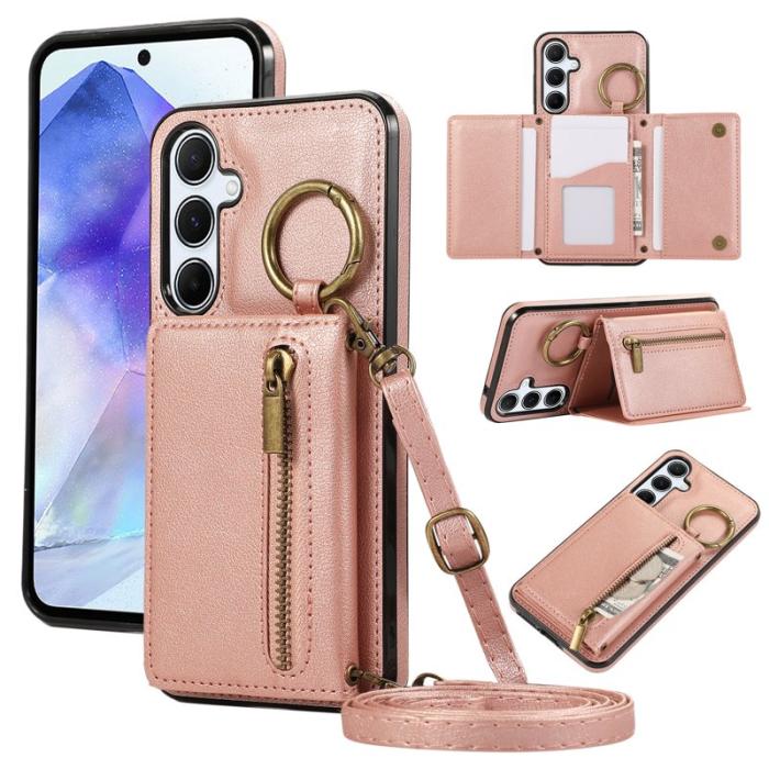 OEM - Plånboksfodral för Samsung Galaxy S26 Konstläder Kickstand - Rosa