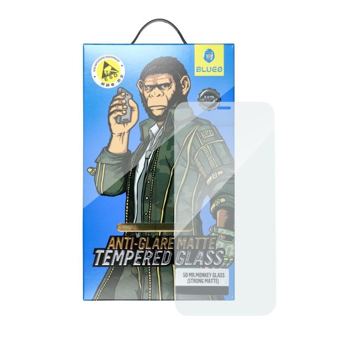 BlueO - BlueO 5D Mr. Monkey Integritetsglas Apple iPhone 14 Pro svart