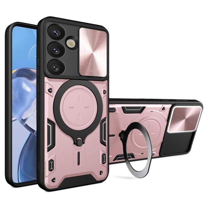 OEM - Mobilskal för Samsung Galaxy S26 Plus TPU + PC med Kickstand - Rosa