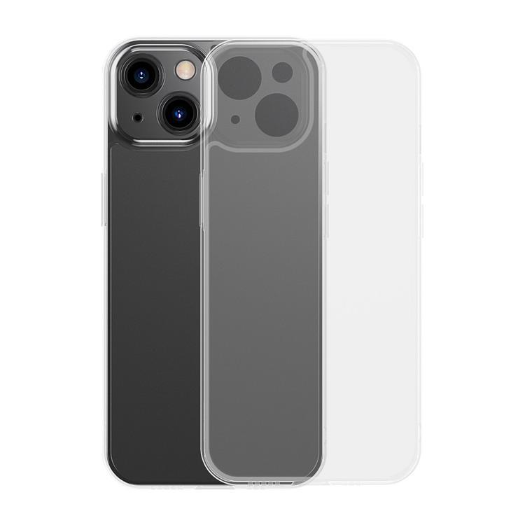 Baseus iPhone 13 Skal Frosted Glass med Gelram - Transparent | 2353 | AlltMobil