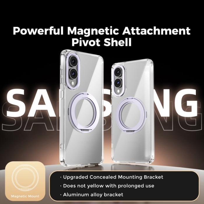 ABEEL - ABEEL Q-LUCK Mobilskal till Samsung Galaxy S25 Edge Shockproof Lila
