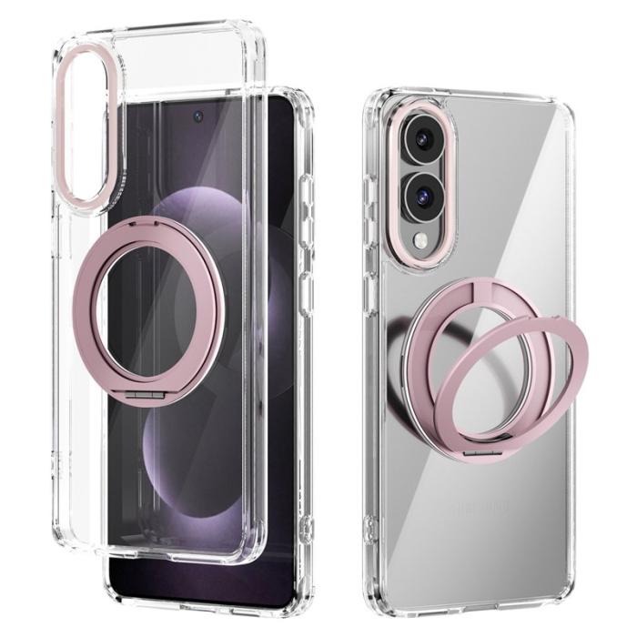ABEEL - ABEEL Q-LUCK Mobilskal till Samsung Galaxy S25 Edge Shockproof Rosa