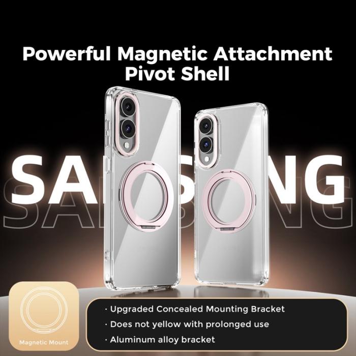ABEEL - ABEEL Q-LUCK Mobilskal till Samsung Galaxy S25 Edge Shockproof Rosa