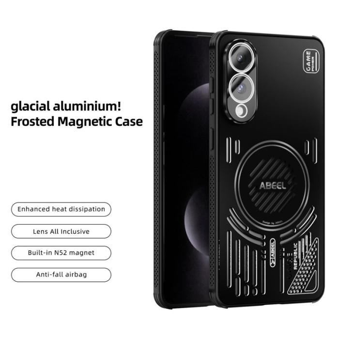 ABEEL - ABEEL Mobilskal till Samsung Galaxy S25 Edge Aluminium + TPU - Svart