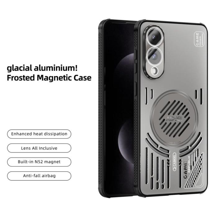 ABEEL - ABEEL Mobilskal till Samsung Galaxy S25 Edge Aluminium + TPU - Grå