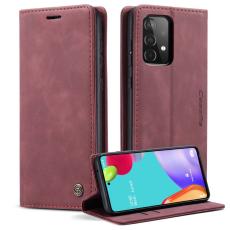 Caseme - CASEME Pl&aring;nboksfodral Konstl&auml;der till Samsung Galaxy A52 5G - Vinr&ouml;d