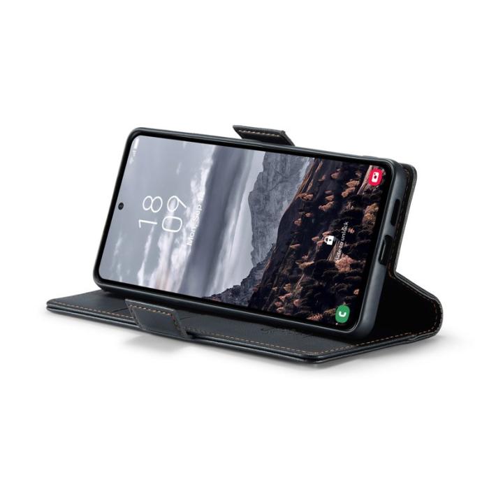 Caseme - CASEME Plånboksfodral Konstläder för Samsung Galaxy S24 FE - Svart