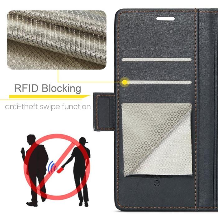 Caseme - CASEME Plånboksfodral Konstläder för Samsung Galaxy S24 FE - Svart