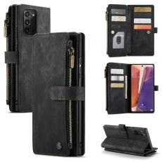 Caseme - CASEME Konstl&auml;der Pl&aring;nboksfodral f&ouml;r Samsung Galaxy Note20 - Svart