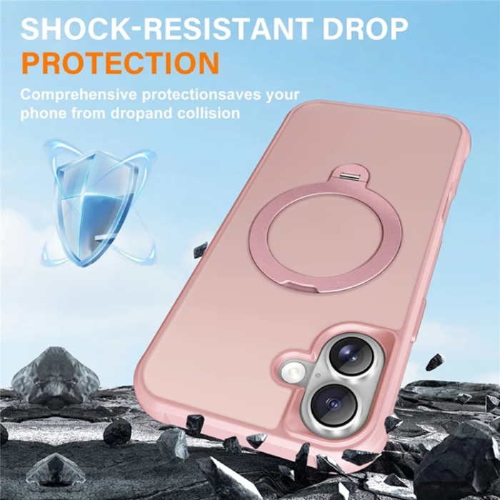 A-One Brand - iPhone 17 Mobilskal MagSafe Kickstand TPU + PC - Rosa