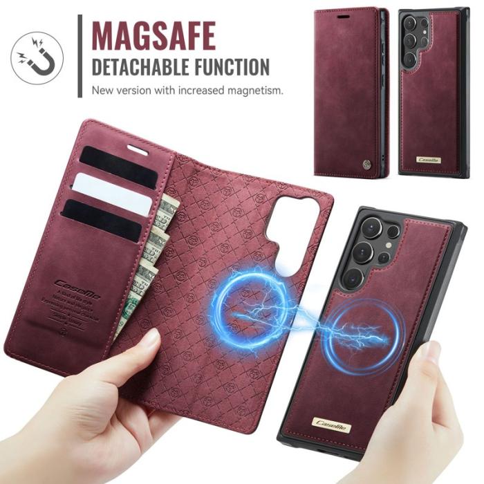 Caseme - CASEME C49 Mobilskal till Samsung Galaxy S25 Ultra MagSafe RFID Röd