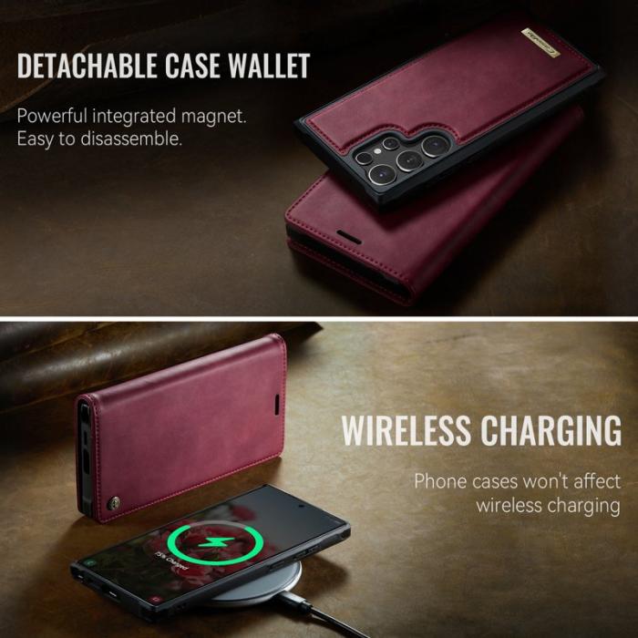 Caseme - CASEME C49 Mobilskal till Samsung Galaxy S25 Ultra MagSafe RFID Röd