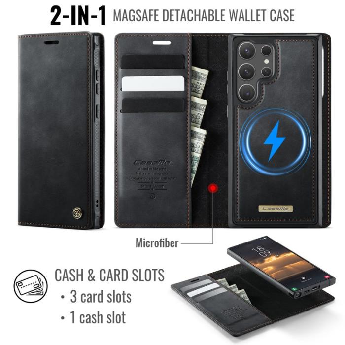 Caseme - CASEME C49 Mobilskal till Samsung Galaxy S25 Ultra med MagSafe - Svart