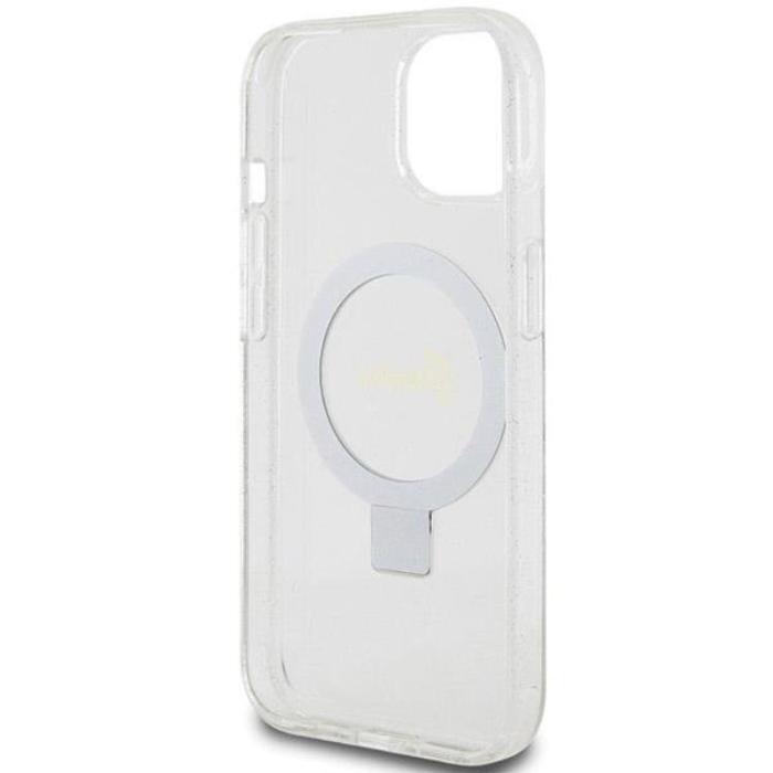 Guess - Guess iPhone 15/14/13 Mobilskal MagSafe Ringställ Script Glitter