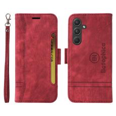 BETOPNICE - BETOPNICE 001 f&ouml;r Samsung Galaxy A55 5G Pl&aring;nboksfodral Konstl&auml;der - R&ouml;d