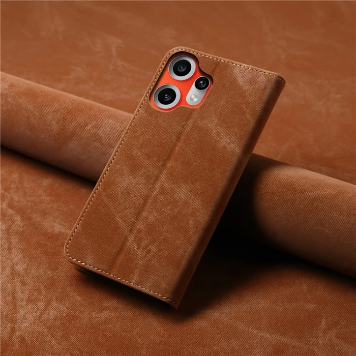 A-One Brand - Nothing CMF Phone 2 Pro Plånboksfodral Jeans Cloth Texture - Coffee