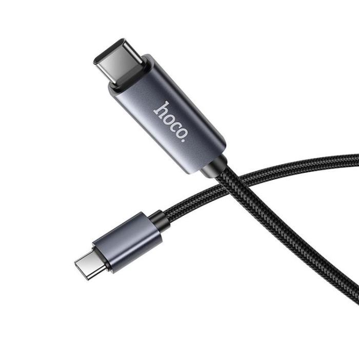 Hoco - HOCO USB-C till USB-C Kabel 3A 60W X112 1 m - Svart