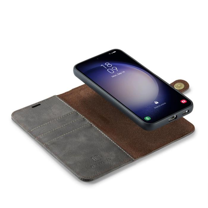DG.MING - DG.MING Samsung Galaxy S24 FE Plånboksfodral Äkta läder - Grå