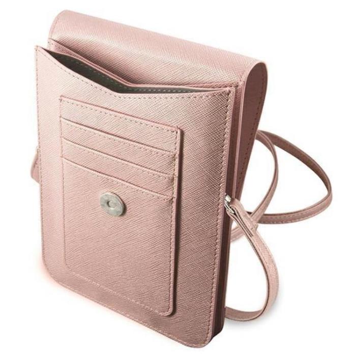 Guess - Guess Halsbandsfodral Saffiano Triangle - Rosa