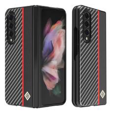LC.imeeke - LC.IMEEKE Samsung Galaxy Z Fold3 Fodral - KonstL&auml;der - Svart