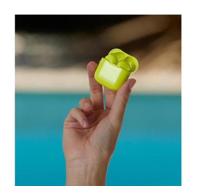 Happy Plugs - Happy Plugs Joy Hörlur In-Ear TWS - Neon Gul