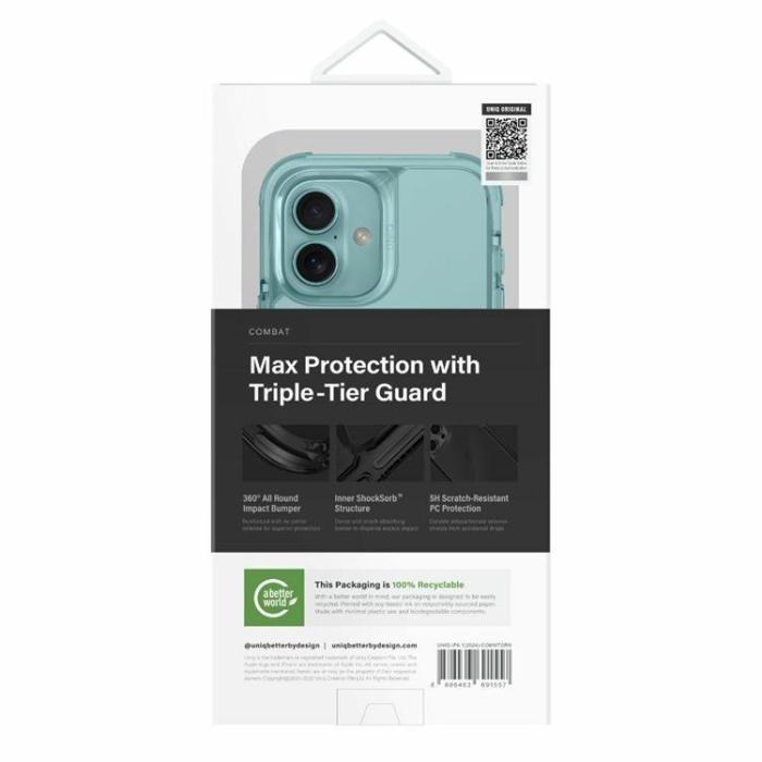 UNIQ - UNIQ iPhone 16 Mobilskal MagSafe Combat - Blågrönt