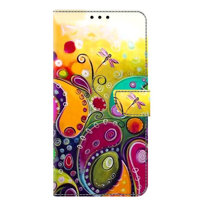 OEM - Samsung Galaxy S26 Fodral PU Läder Med Ställ - Färgglad Blomma