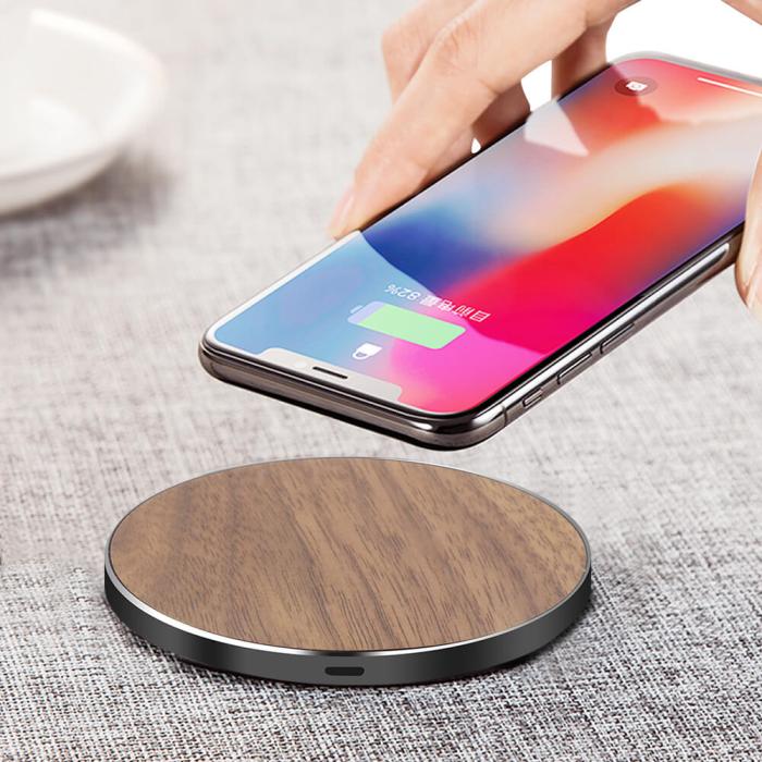 UTGATT5 - Fast Charge Trådlös QI-laddare i Trä - Brun