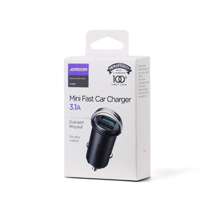 UTGATT1 - Joyroom Fast USB Billaddare 48W - Grå